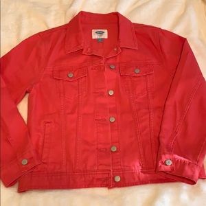 Coral denim style jacket